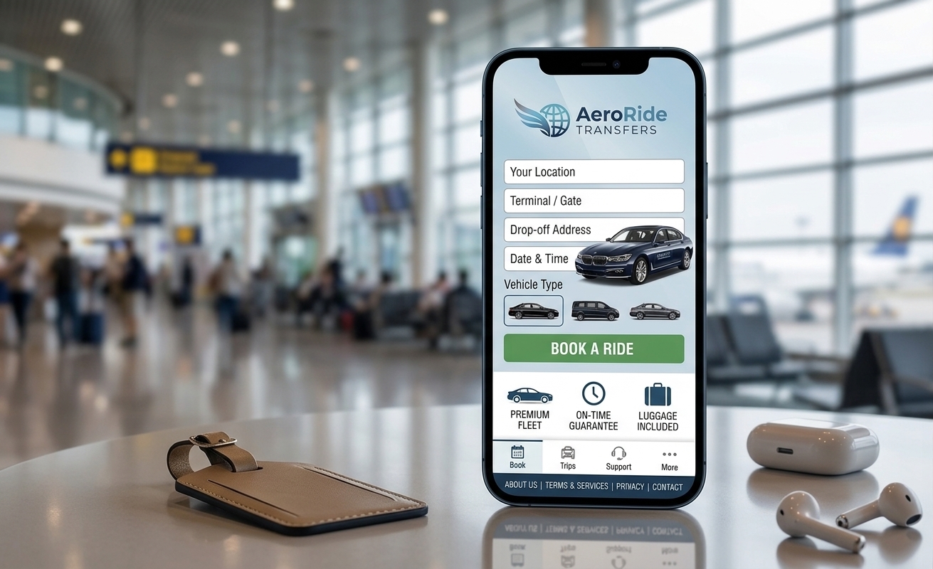 AeroCab Heathrow website and mobile app