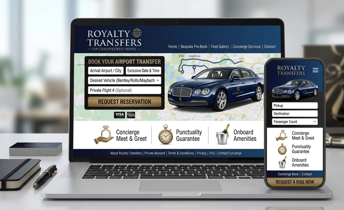 Surrey Executive Cars booking website